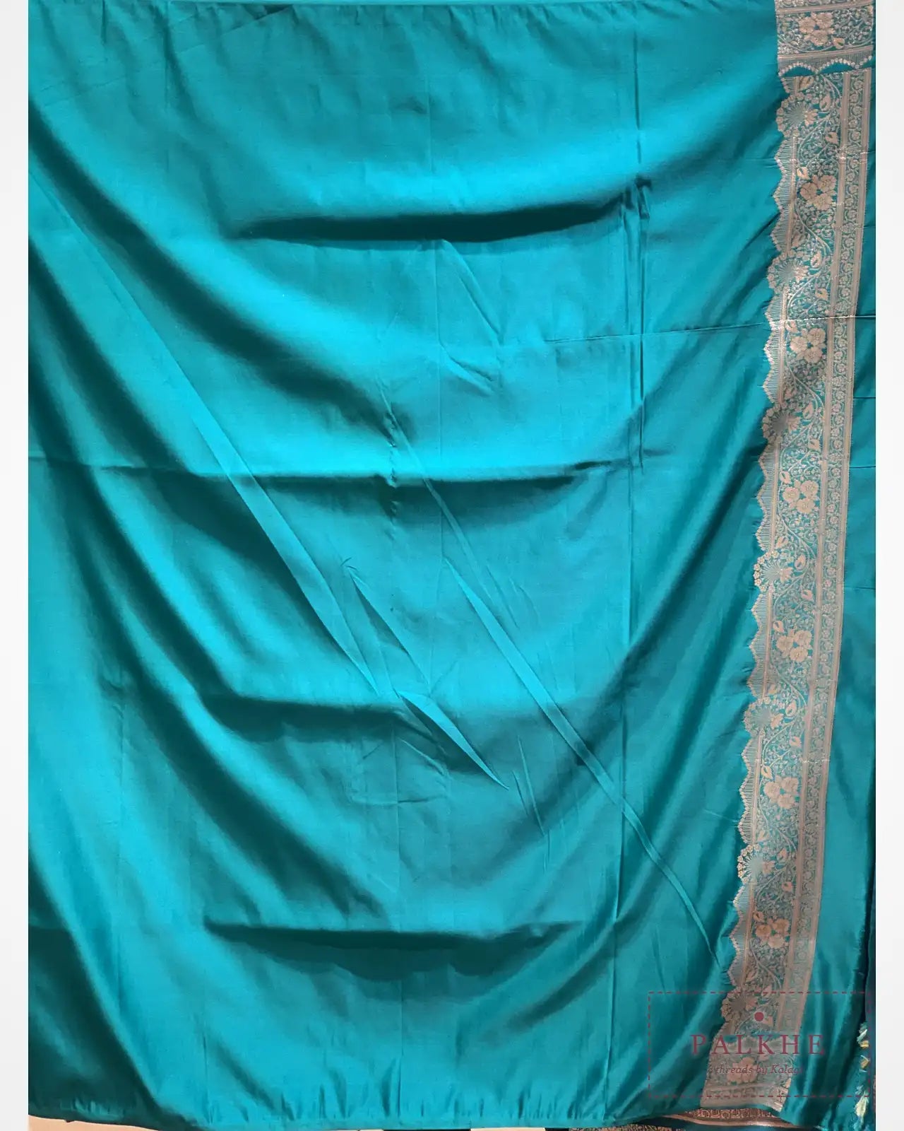 Rama Green Banarasi Floral Buttis in Pure Katan Silk