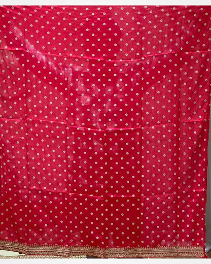 Red Tissue Silk Banarasi x Hand Embroidery