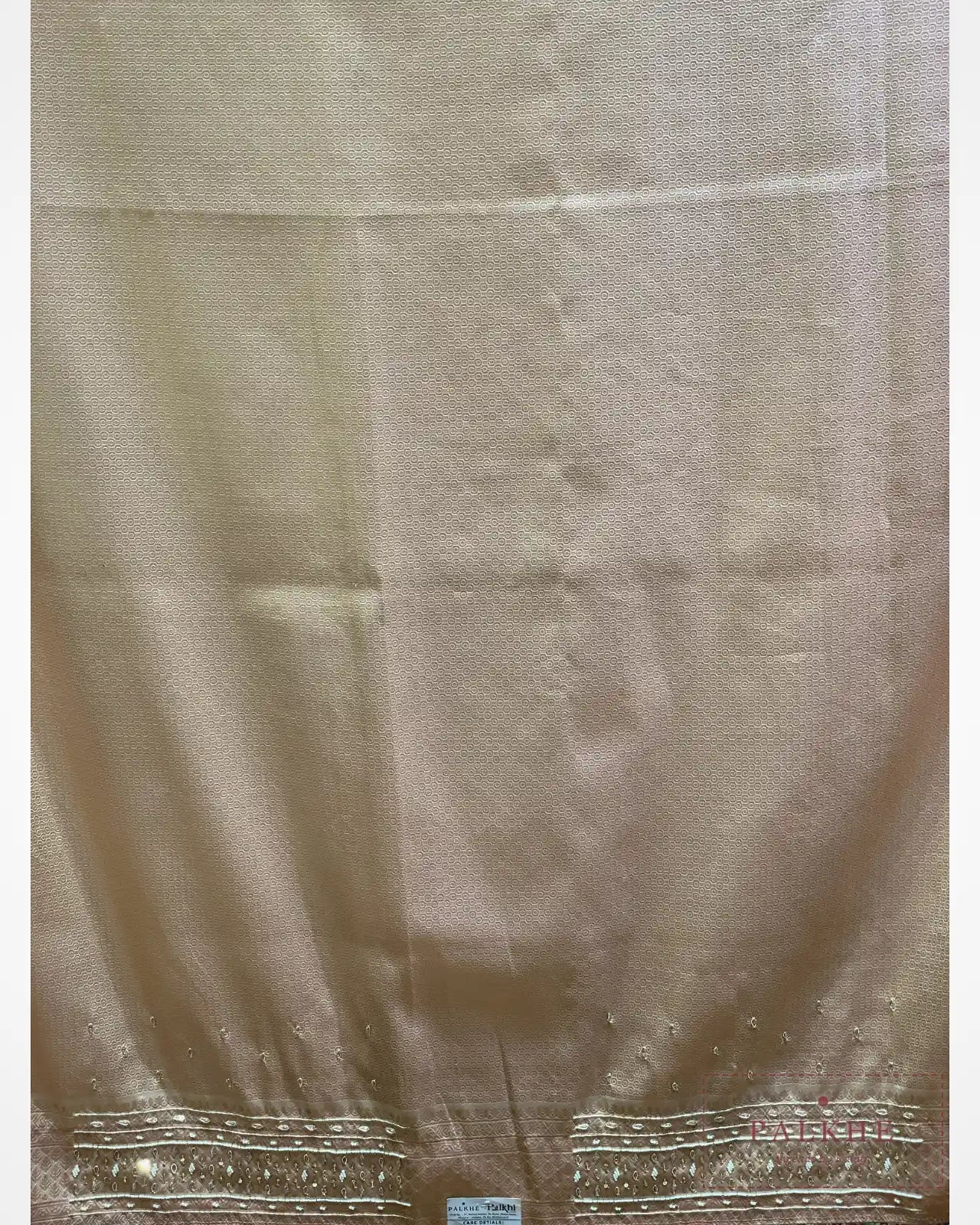 Onion Pink Semi Silk Kanjivaram x Hand Embroidery