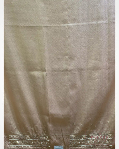 Onion Pink Semi Silk Kanjivaram x Hand Embroidery