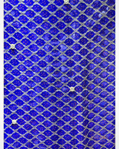 Royal Blue Bandhej x Embroidery