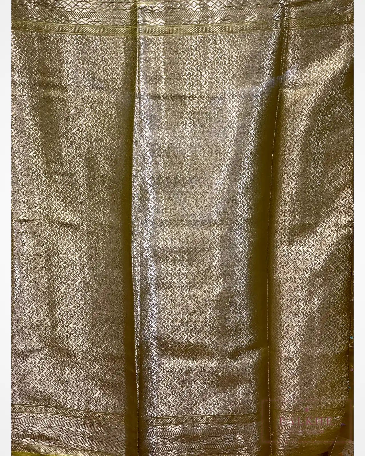 Olive Green Banarasi in Dupion Silk