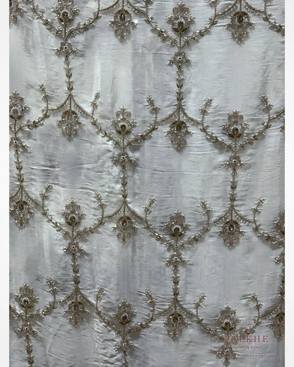 Ivory Floral Jaal Silk Fancy x Hand Embroidery