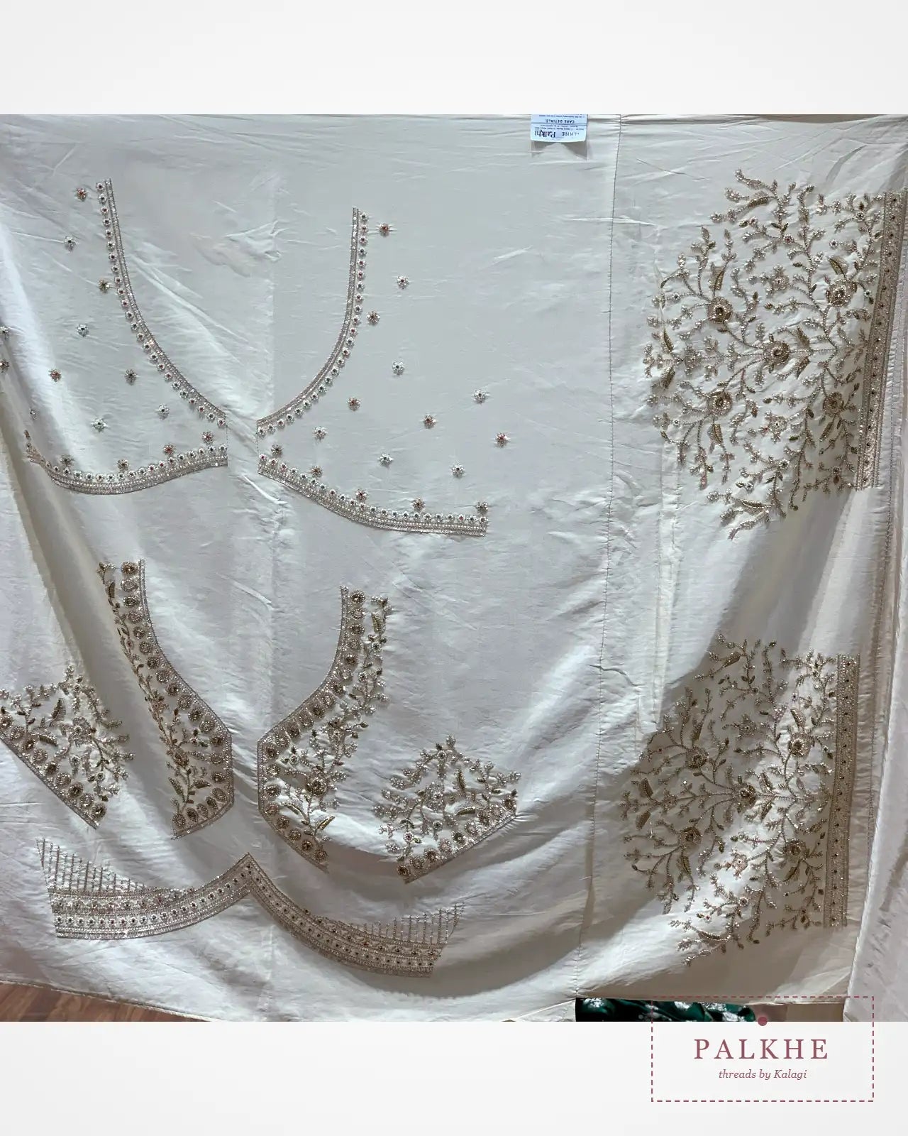 Ivory Floral Jaal Silk Fancy x Hand Embroidery