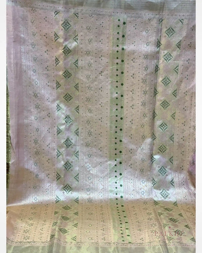 Pista Green Kanjivaram Floral Jaal in Pure Silk