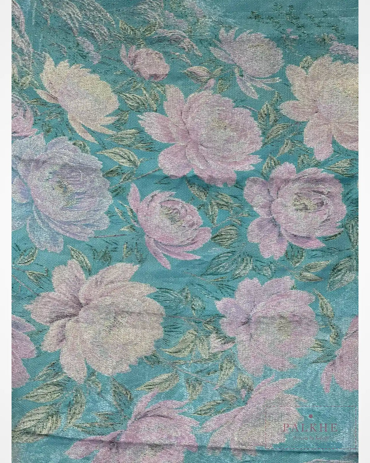 Pista Green Kanjivaram Floral Jaal in Pure Silk