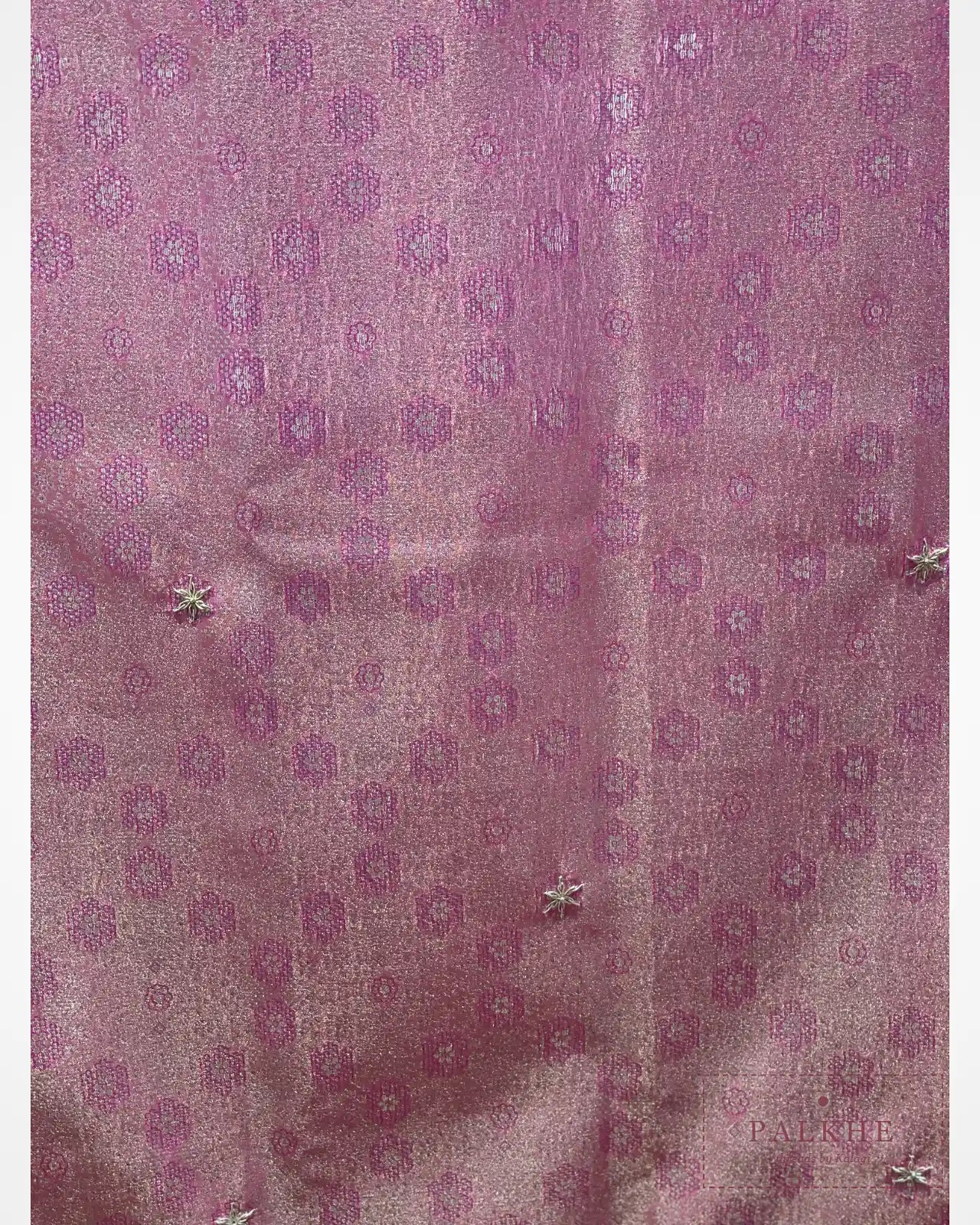 Pink Semi Silk Kanjivaram x Hand Embroidery