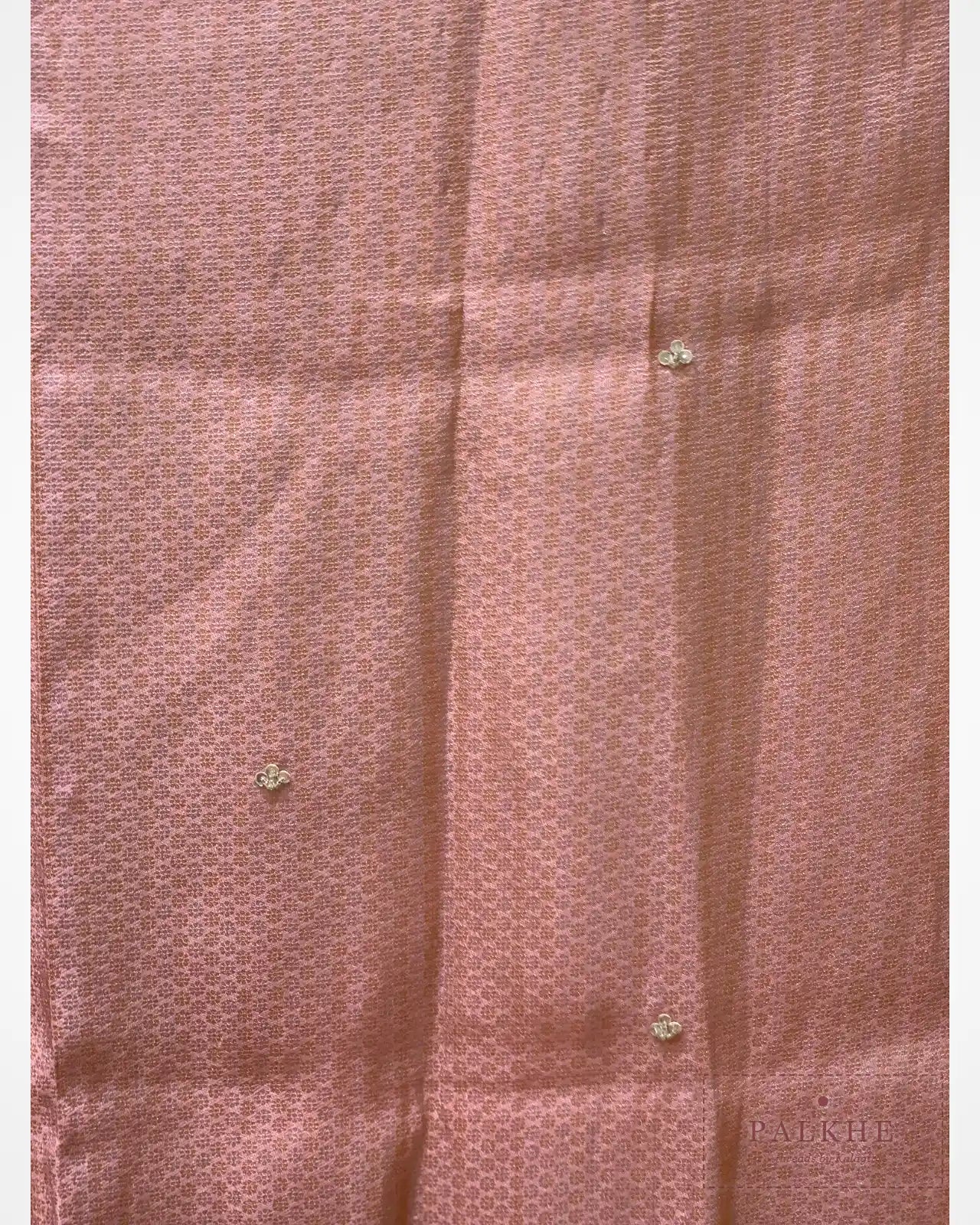 Pink Brocade Kanjivaram x Hand Embroidery