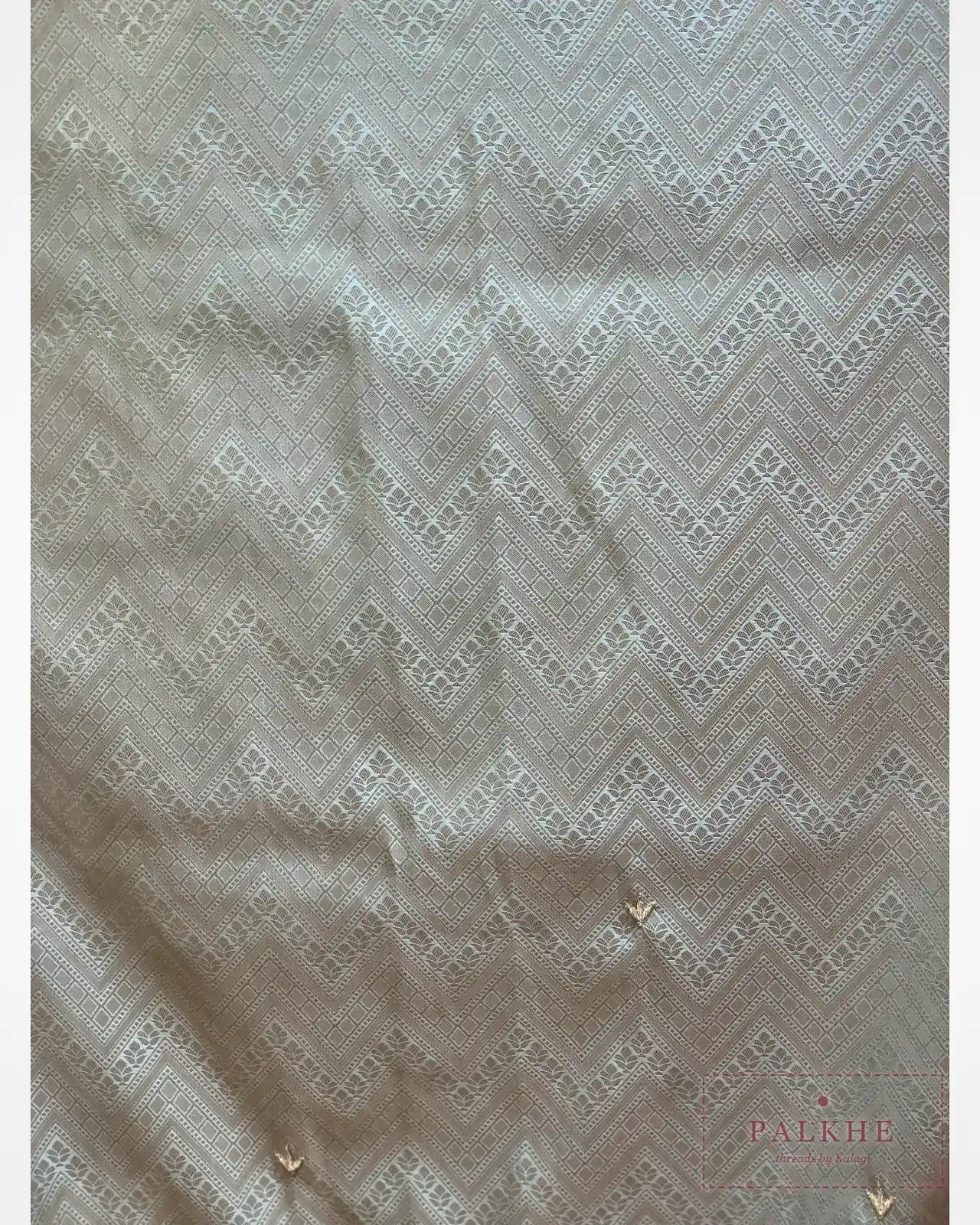 Mint Green Semi Silk Kanjivaram x Hand Embroidery