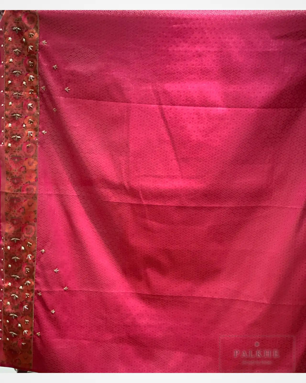 Mint Green Semi Silk Kanjivaram x Hand Embroidery