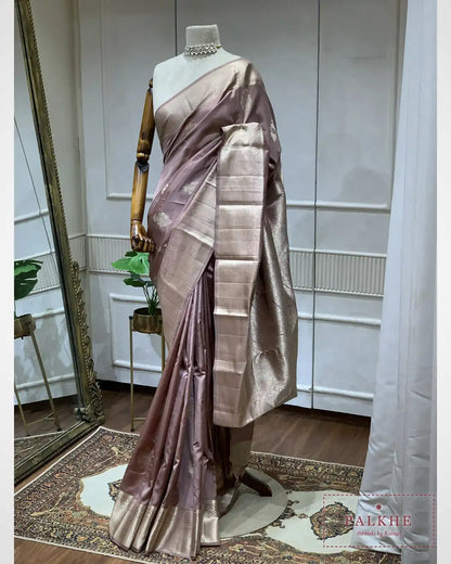 Onion Pink Kanjivaram Buttis in Pure Silk