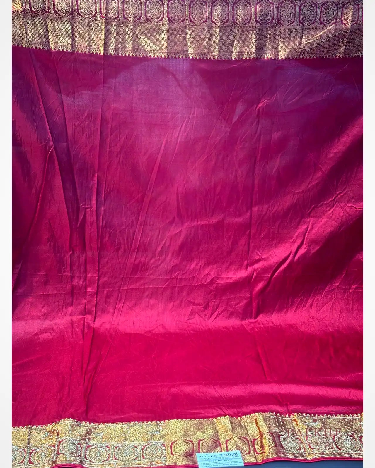Maroon Pure Silk Kanjivaram x Hand Embroidery