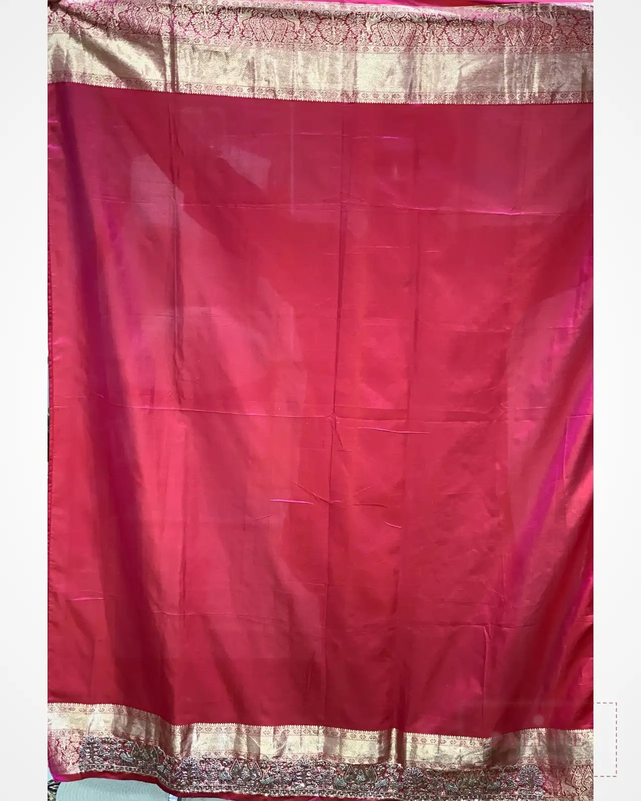 Rani Pink Pure Silk Kanjivaram x Hand Embroidery