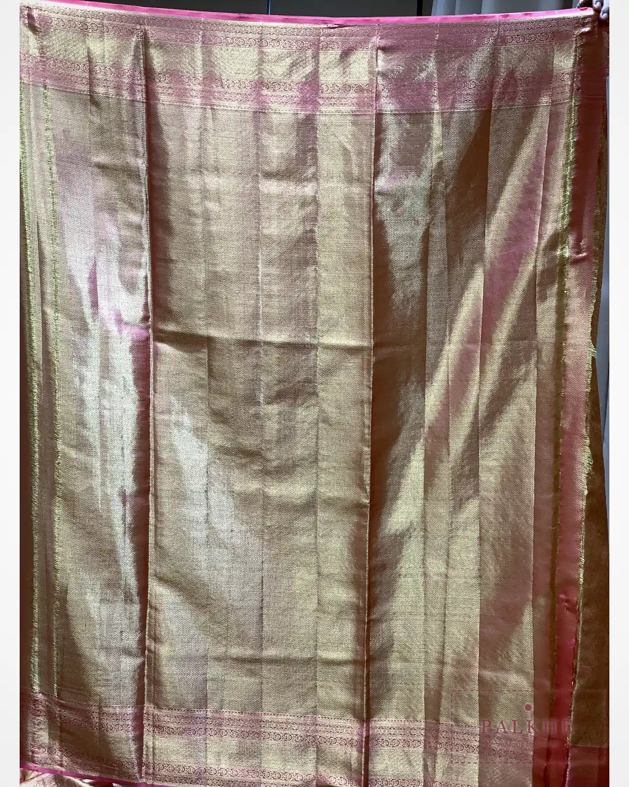 Rose Gold Kanjivaram in Tissue Brocade