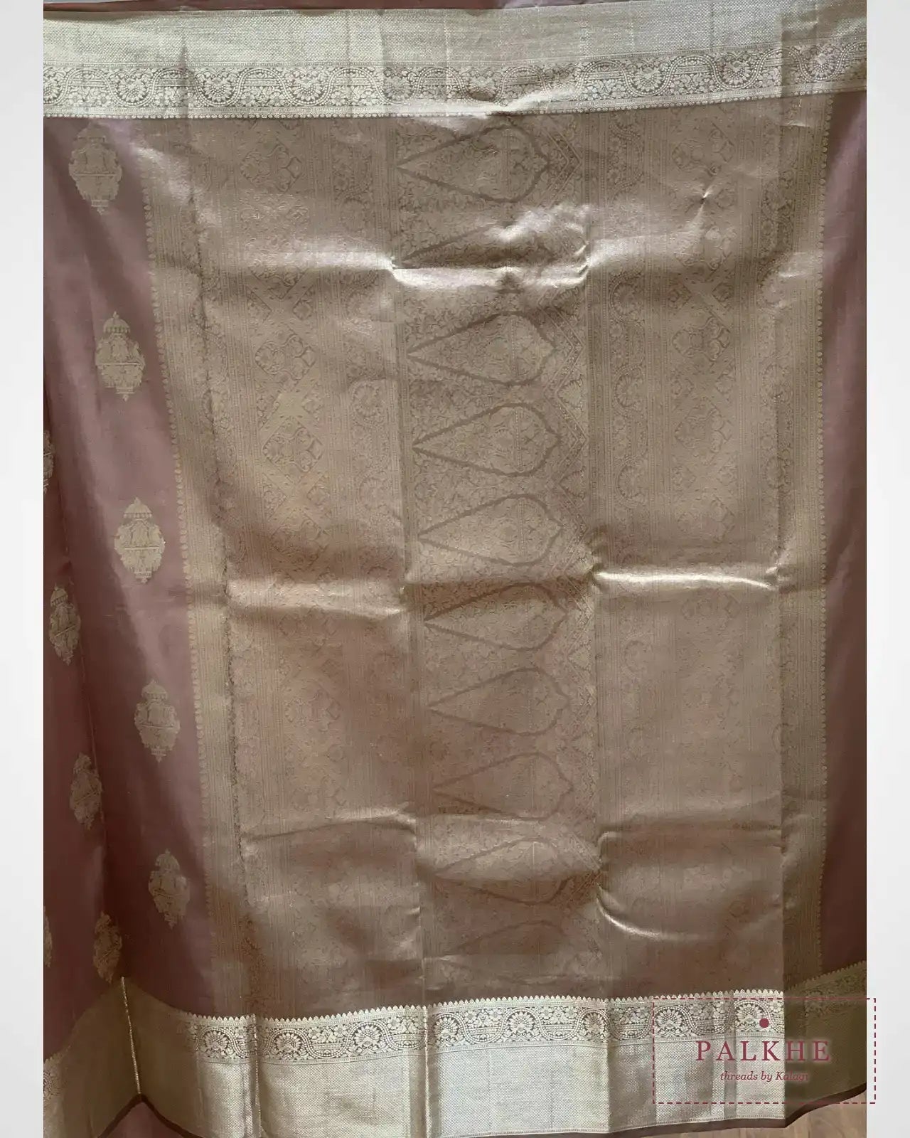 Onion Pink Kanjivaram Buttis in Pure Silk
