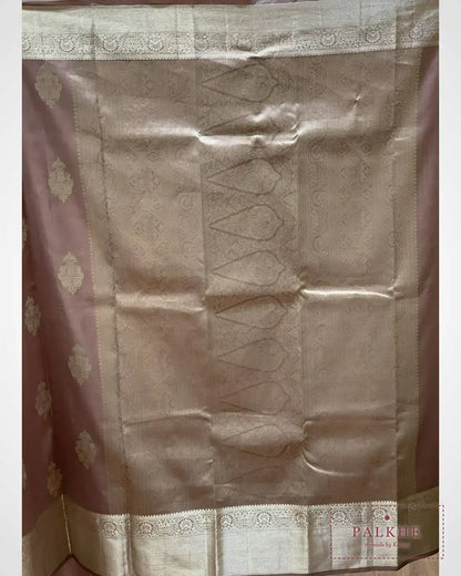 Onion Pink Kanjivaram Buttis in Pure Silk