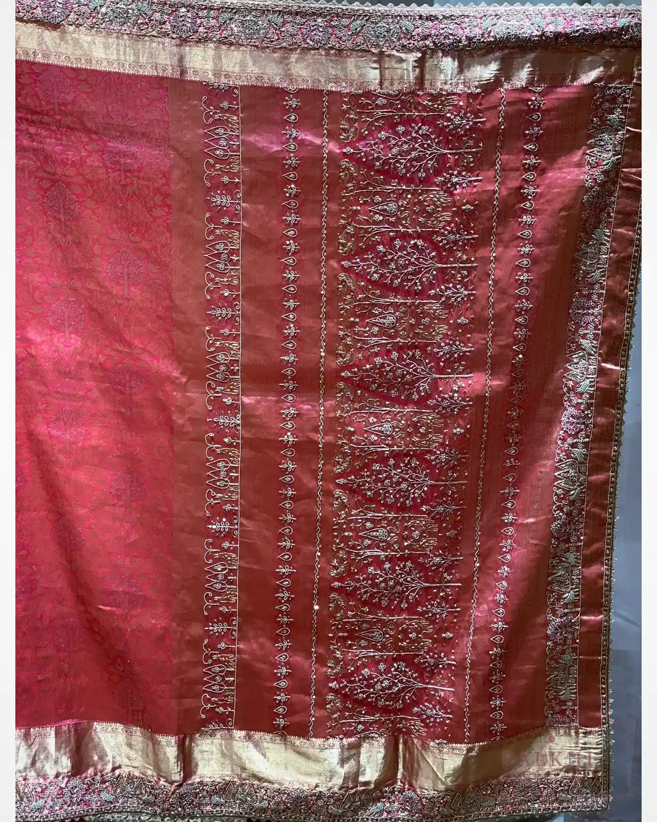 Rani Pink Pure Silk Kanjivaram x Hand Embroidery
