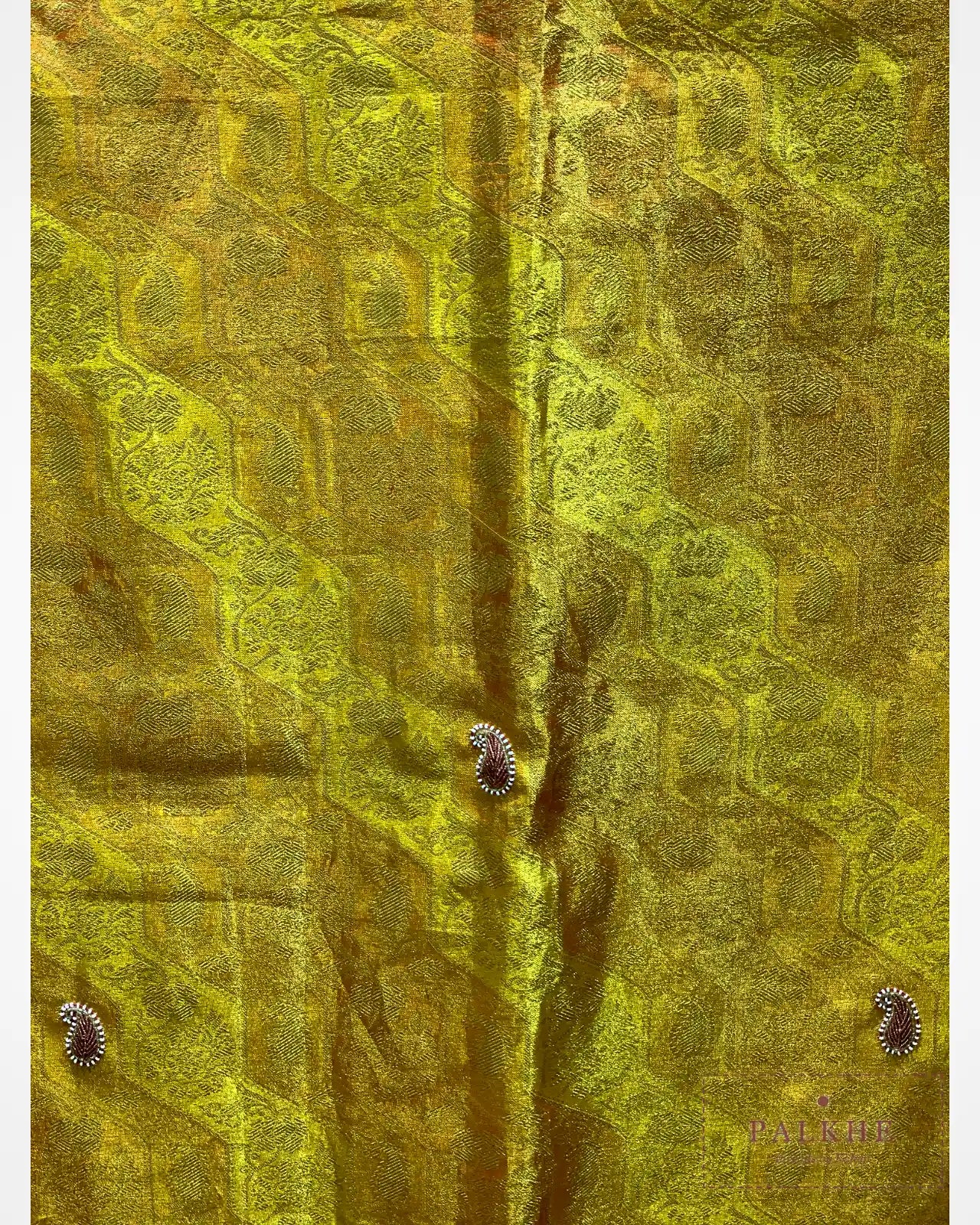 Mustard Pure Silk Kanjivaram x Hand Embroidery