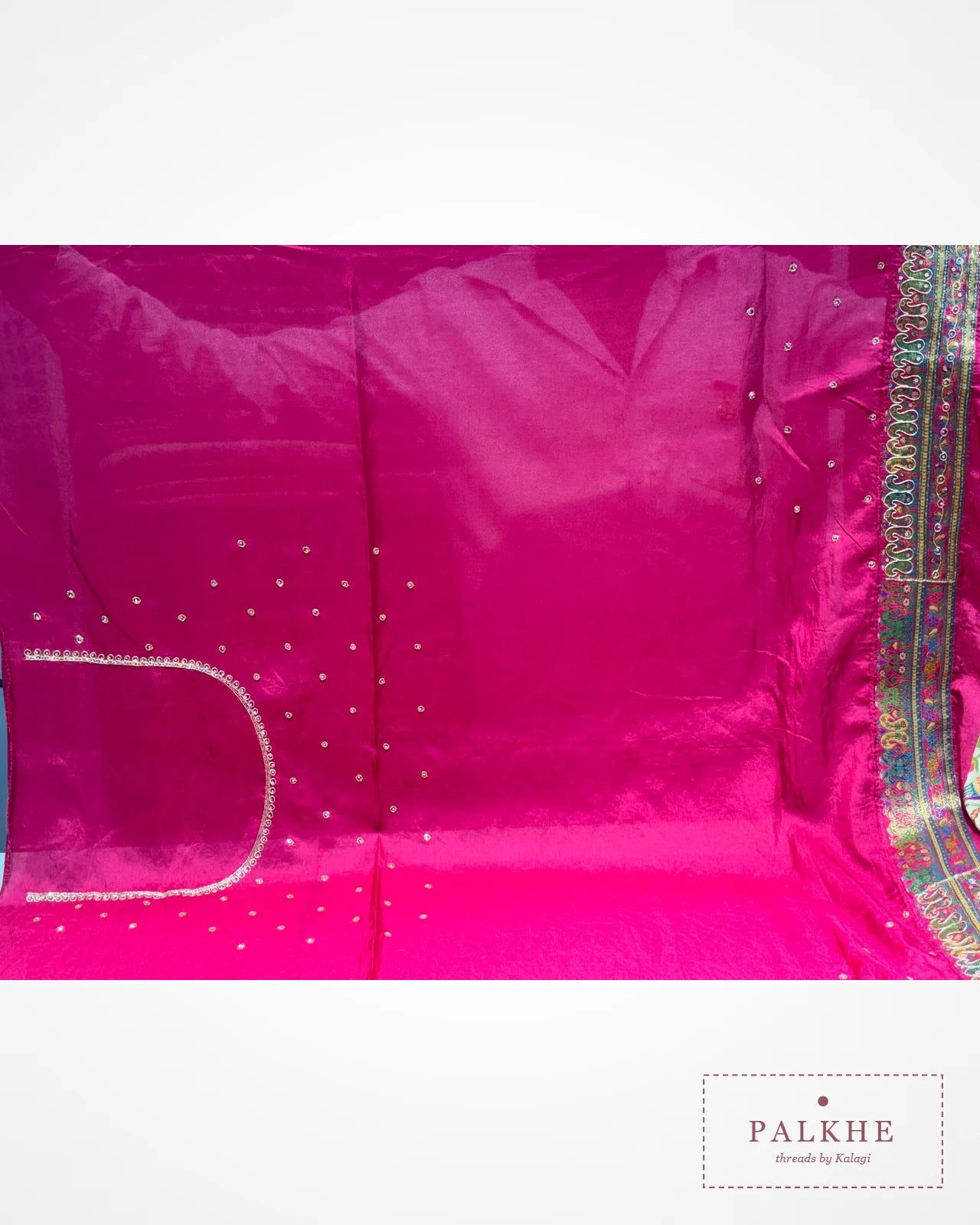 Multicolor Silk Pashmina x Hand Embroidery