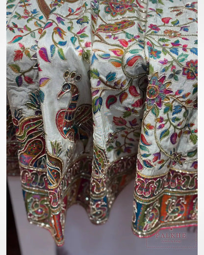 Multicolor Silk Pashmina x Hand Embroidery