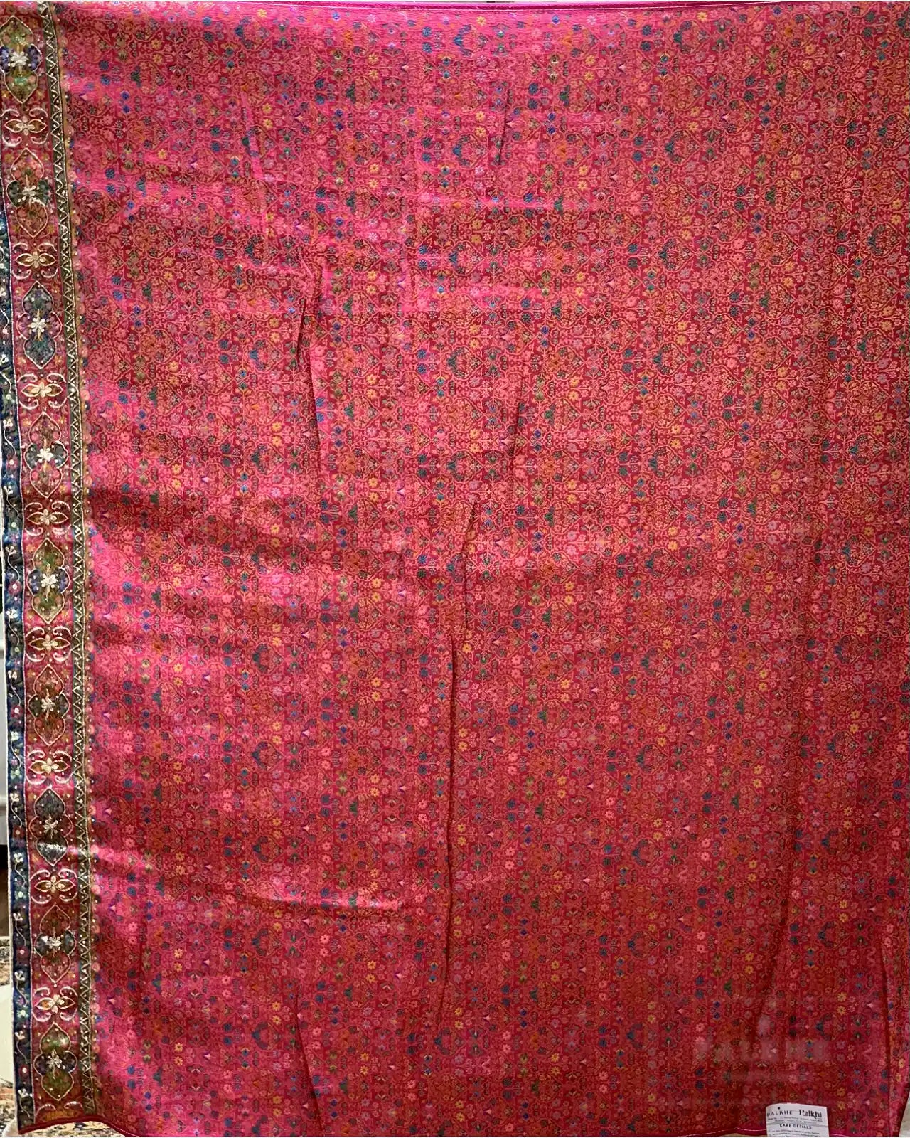 Off-White Crepe Silk Pashmina x Hand Embroidery