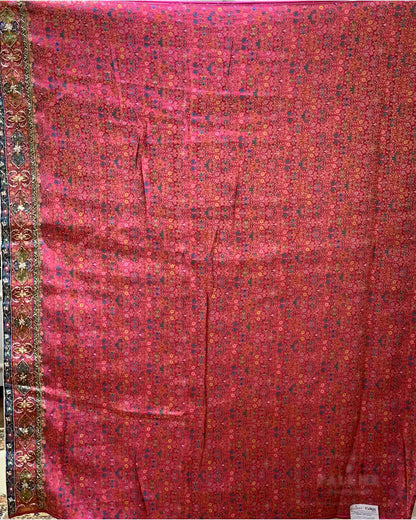 Off-White Crepe Silk Pashmina x Hand Embroidery