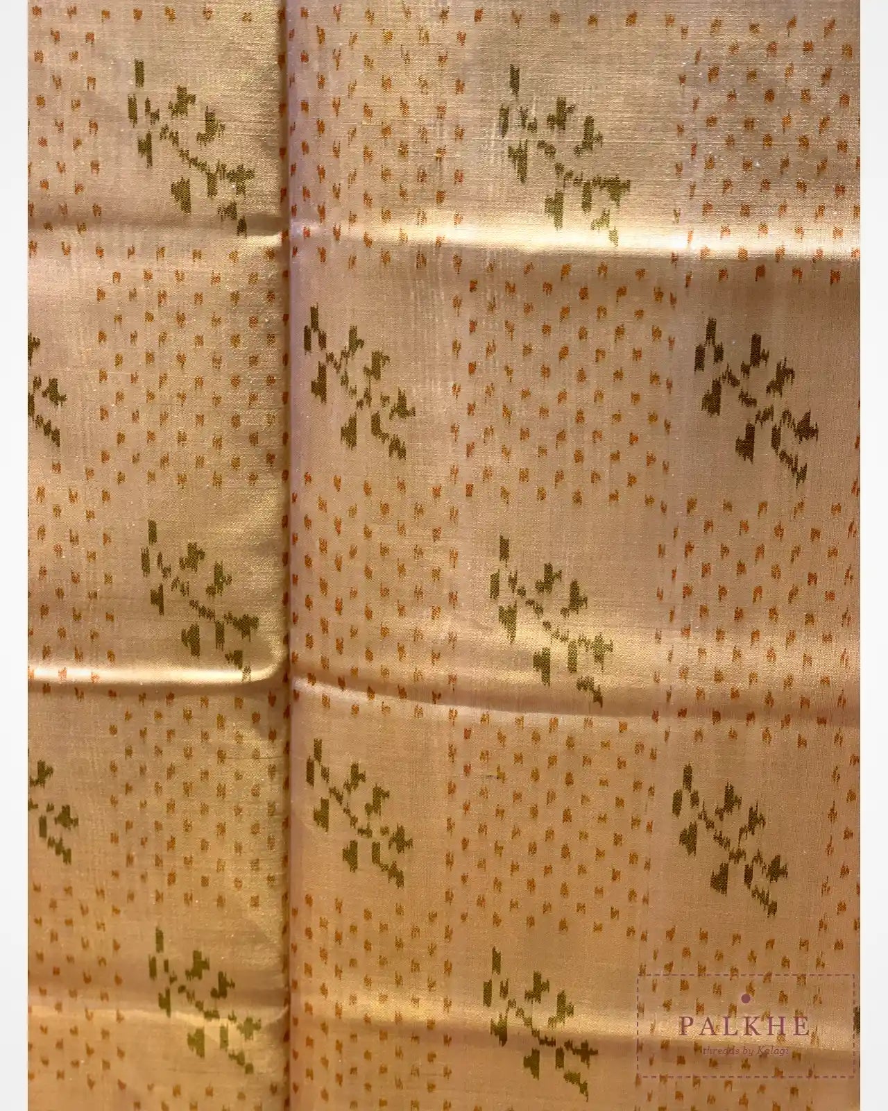 Beige Patola in Pure Silk