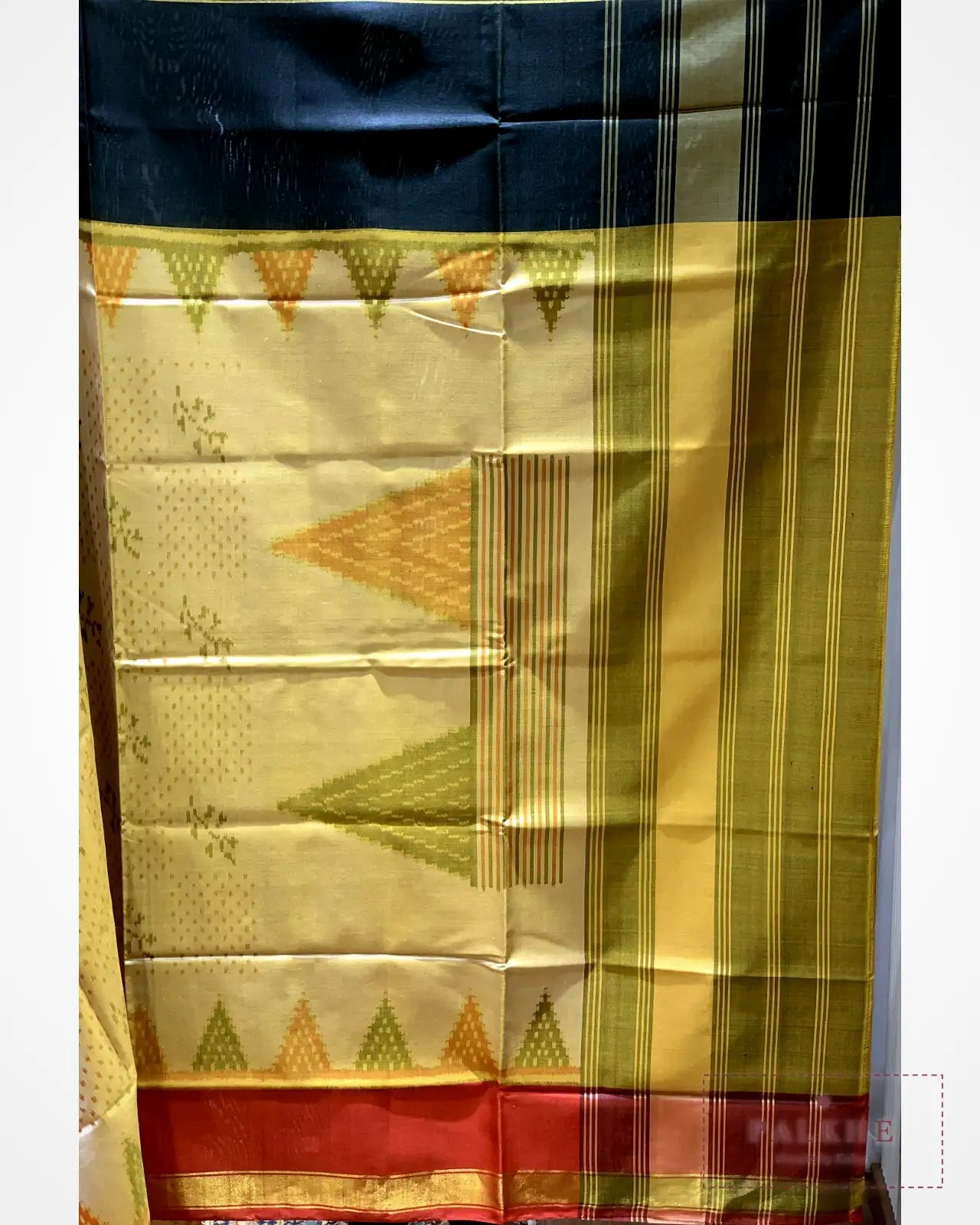 Beige Patola in Pure Silk