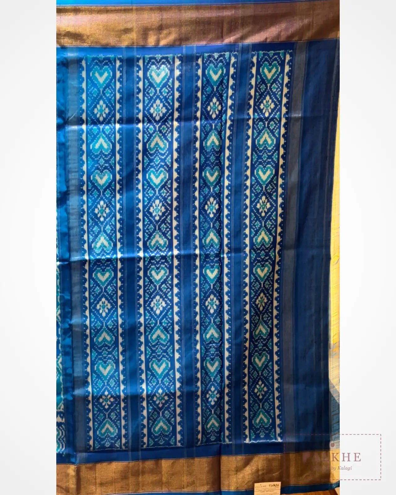 Royal Blue & Sky Blue Patola in Pochampally