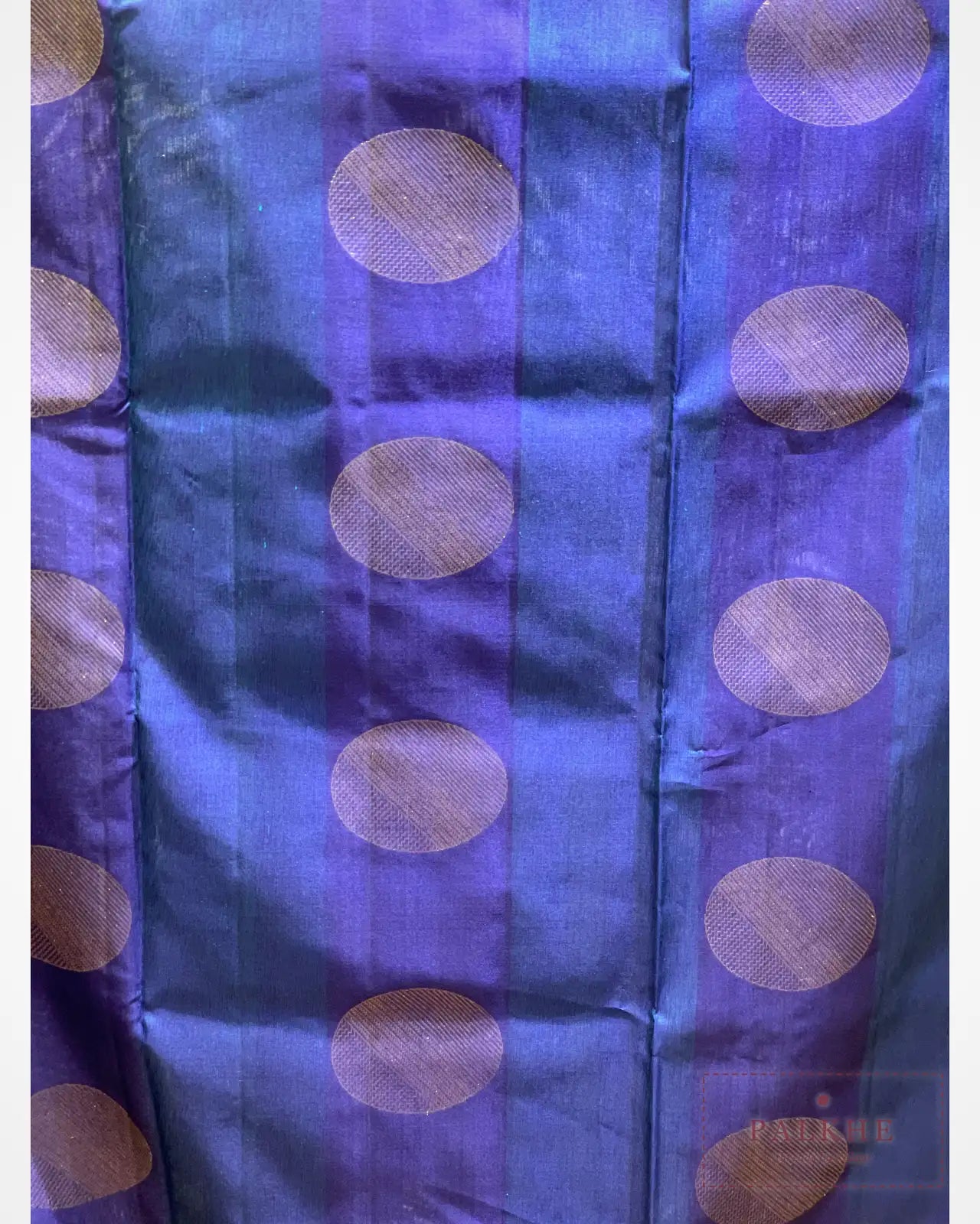 Royal Blue Pure Silk Geometric