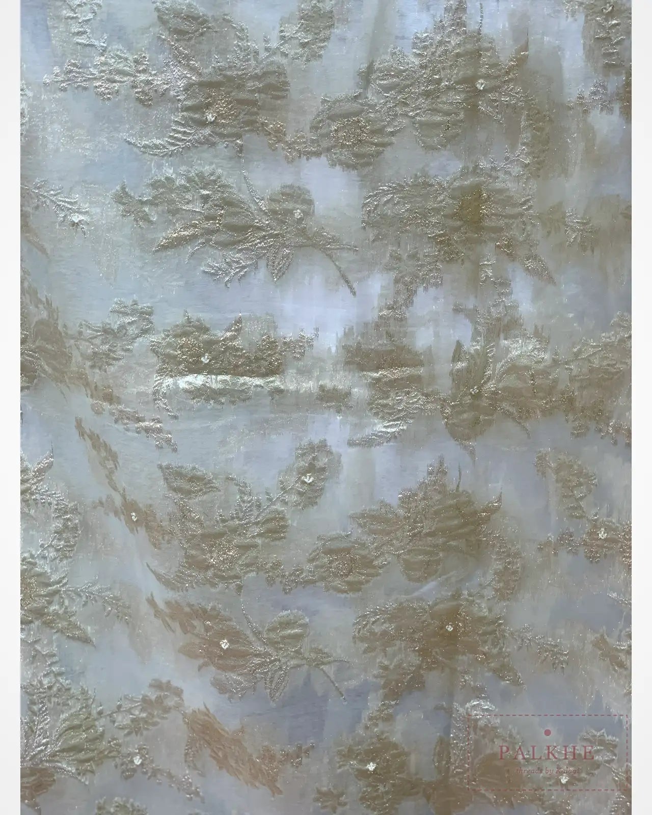 Off White Organza Tissue x Hand Embroidery