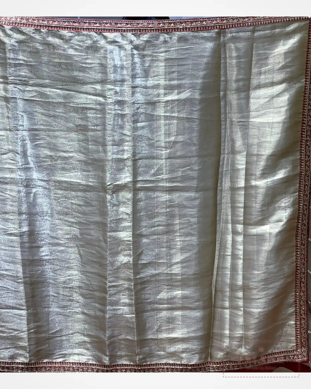 Golden Tissue Silk x Hand Embroidery