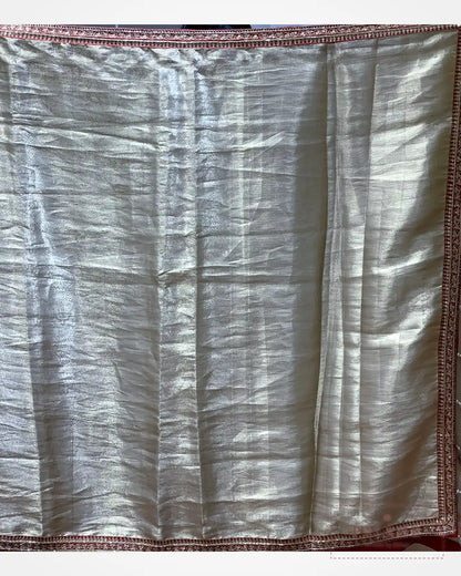 Golden Tissue Silk x Hand Embroidery