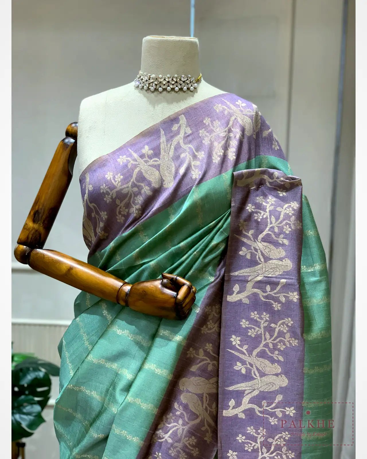 Green Tussar Silk
