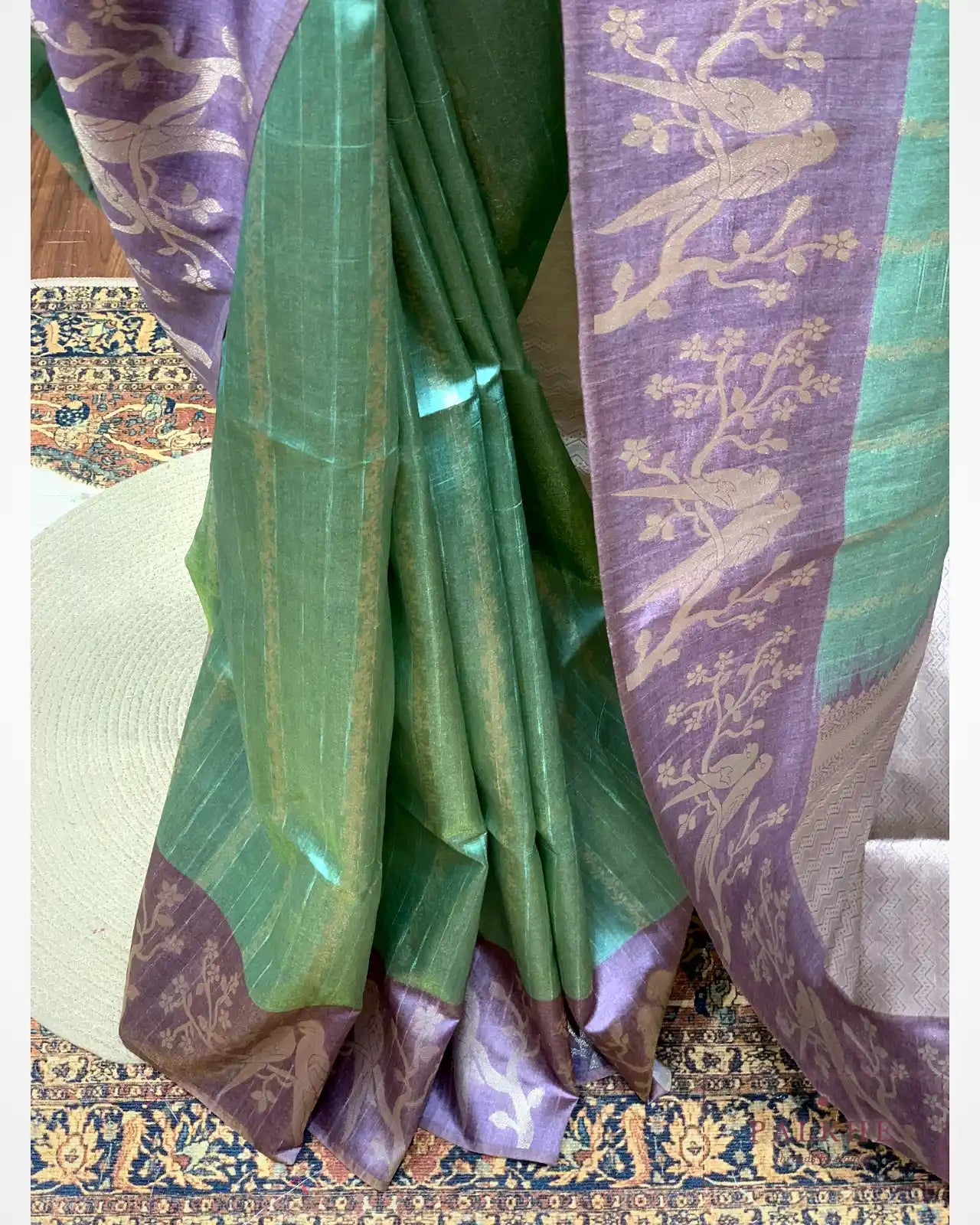 Green Tussar Silk